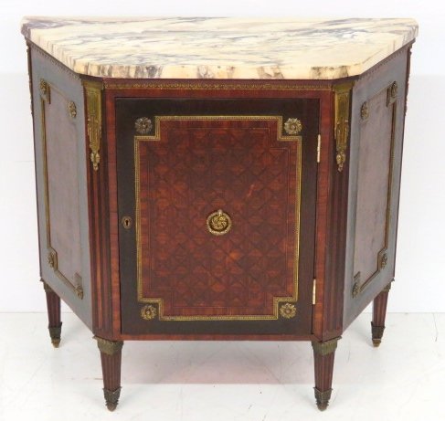 19th c. FRENCH BRONZE MOUNTED PARQUETRY CONSOLE (1 of 5)