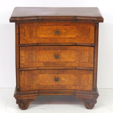 ANTIQUE ITALIAN INLAID 3 DRAWER CHEST (1 of 8)