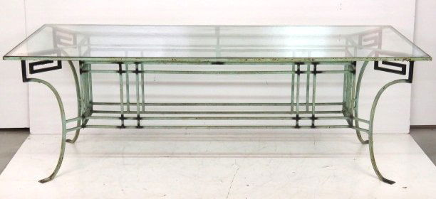 ANTIQUE NEOCLASSICAL STYLE IRON PATIO TABLE (1 of 4)