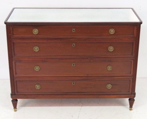 ANTIQUE LOUIS XVI STYLE MIRRORTOP COMMODE (1 of 3)