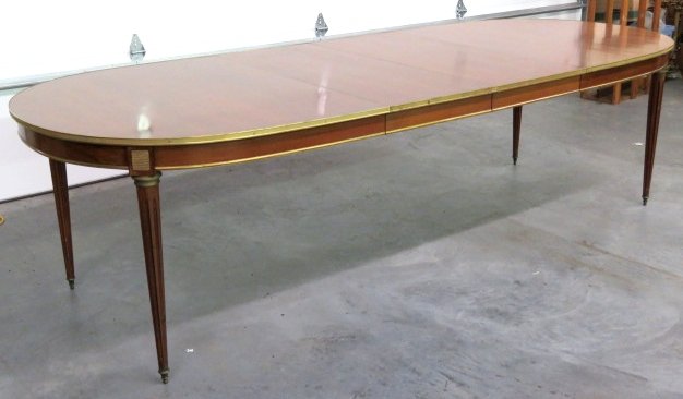 LOUIS XVI STYLE BRONZE MOUNTED DINING TABLE (1 of 7)