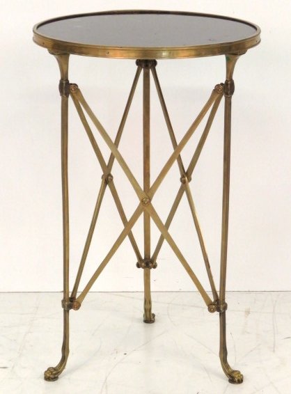 DIRECTOIRE STYLE BRONZE MARBLETOP GUERIDON TABLE (1 of 4)