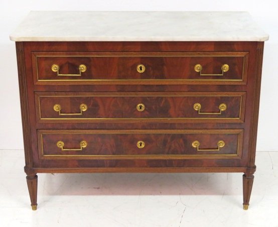 ANTIQUE DIRECTOIRE STYLE MARBLETOP COMMODE (1 of 5)