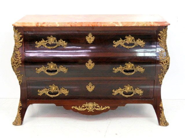 LOUIS XIV STYLE BRONZE MOUNTED COMMODE (1 of 9)