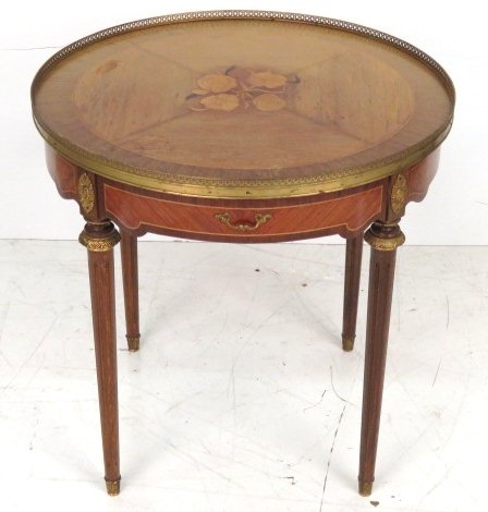 LOUIS XVI STYLE INLAID ROUND CENTER TABLE (1 of 5)
