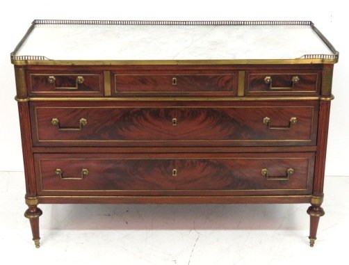 19th c. DIRECTOIRE STYLE MARBLETOP COMMODE (1 of 6)
