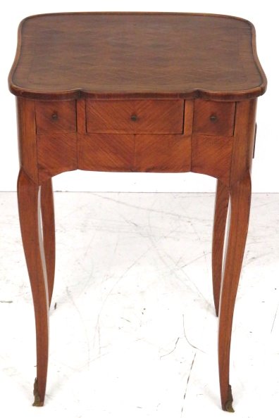ANTIQUE FRENCH PARQUETRY 3 DRAWER STAND (1 of 5)