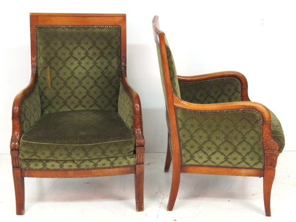 Pair FRENCH DIRECTOIRE STYLE BERGERES (1 of 3)