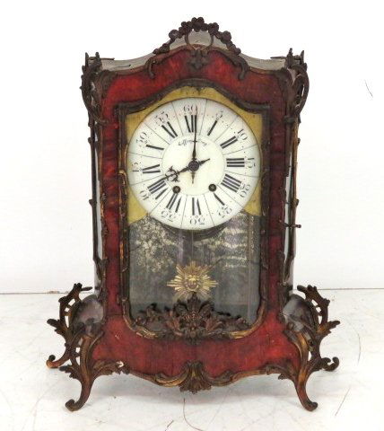 19th c. TIFFANY & CO. BRONZE MOUNTED SHELF CLOCK (1 of 9)