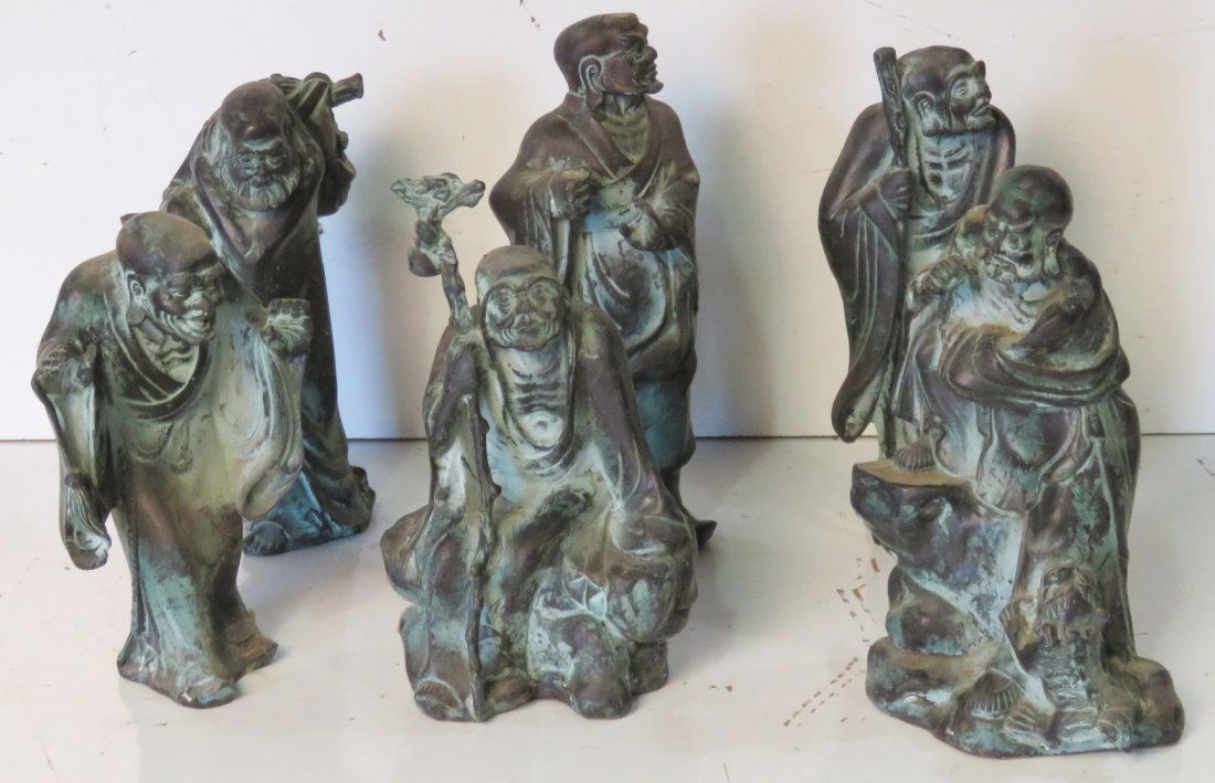 6 ASIAN BRONZE FIGURES (1 of 6)
