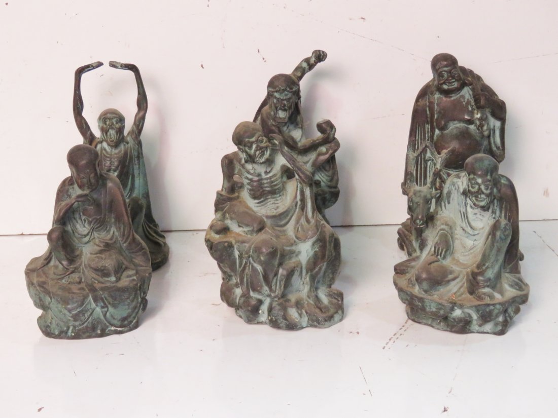 6 ASIAN BRONZE FIGURES (1 of 6)