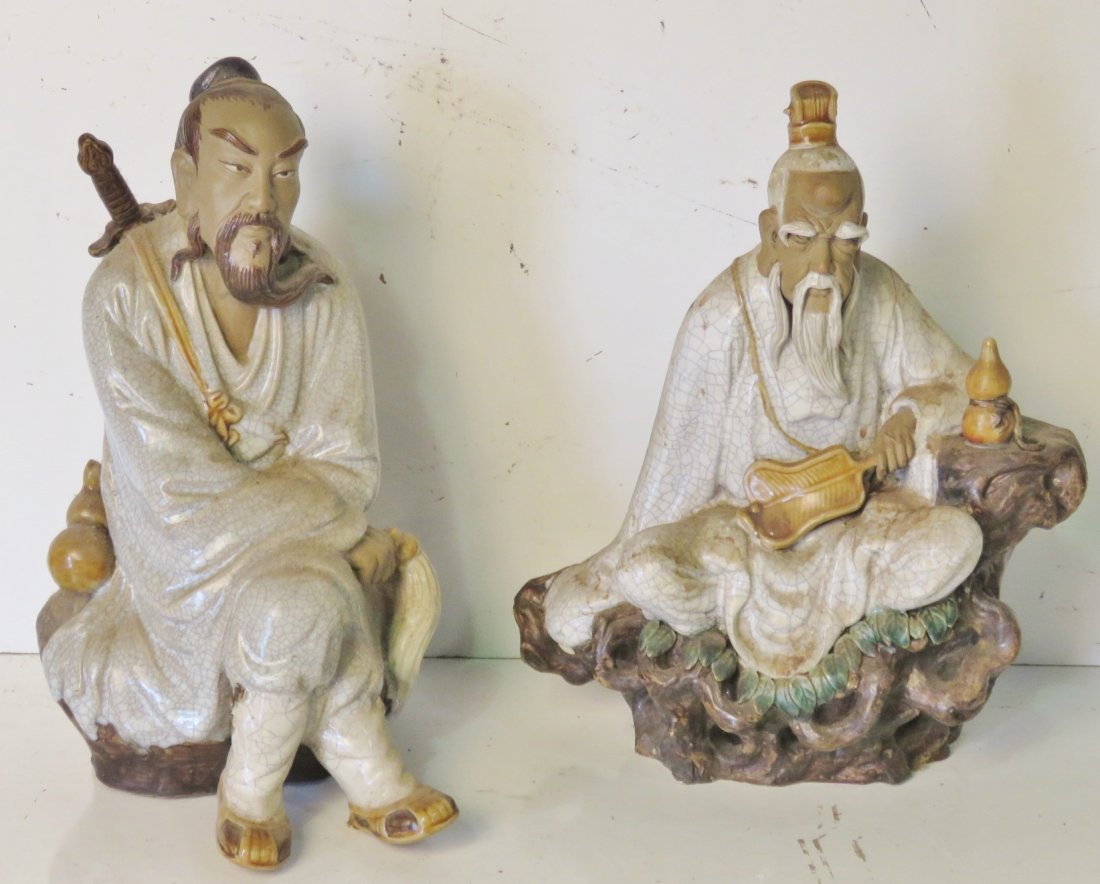 2 ASIAN CERAMIC FIGURES (1 of 9)