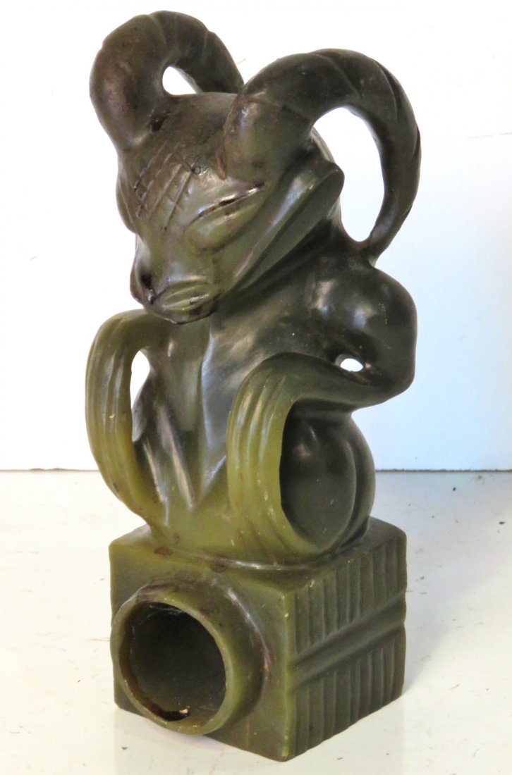 ASIAN ARCHAIC STYLE FIGURAL STONE CARVING (1 of 3)