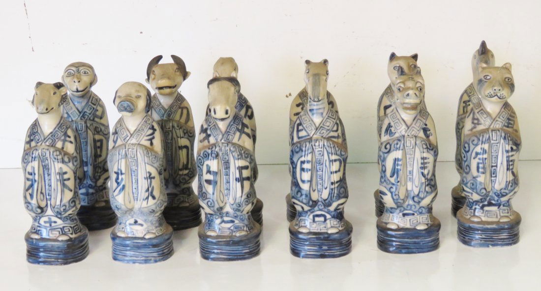 12 ASIAN CERAMIC ZODIAC ANIMAL FIGURES (1 of 4)
