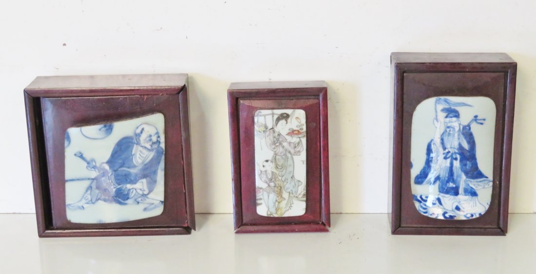 3 ASIAN PORCELAIN SHARD BOXES (1 of 7)