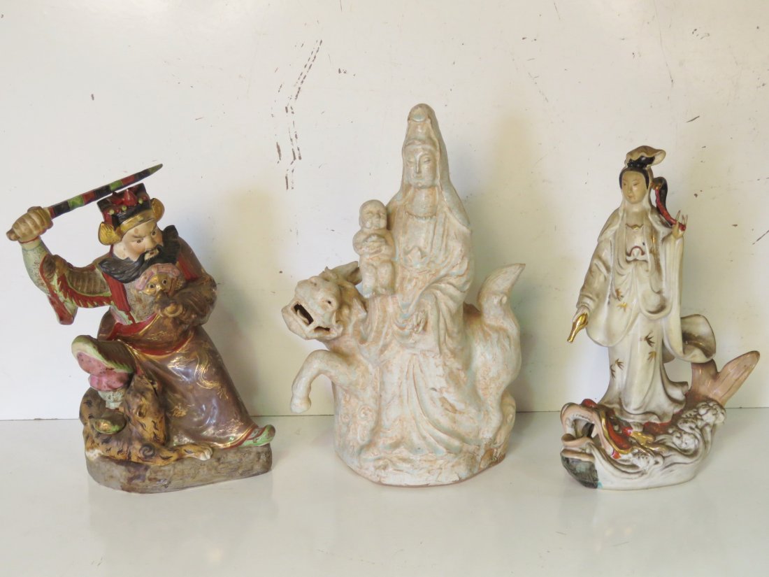 3 ASIAN CERAMIC FIGURES (1 of 10)