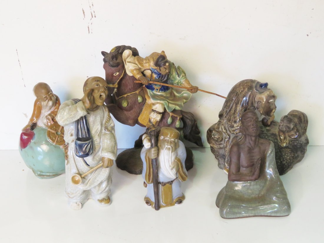 6 ASIAN CERAMIC FIGURES (1 of 9)