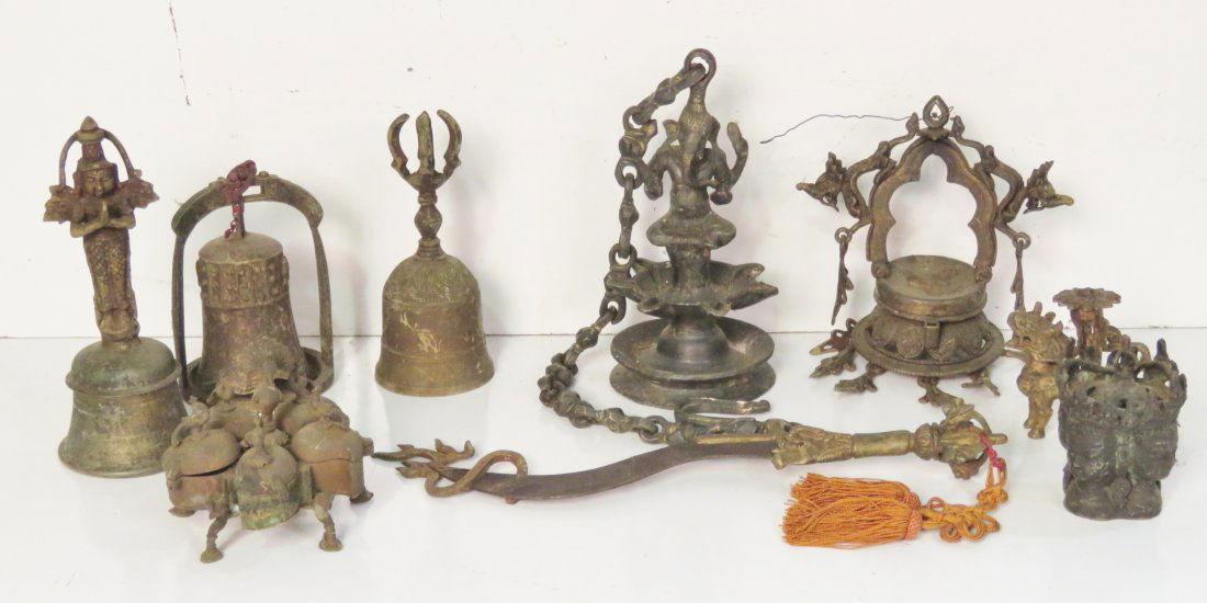 9 ASIAN BRASS & BRONZE OBJECTS (1 of 10)