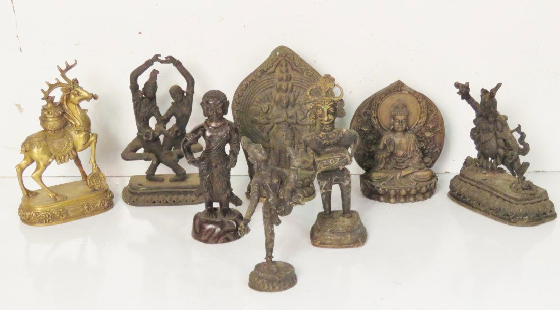 8 ASIAN BRONZE FIGURES (1 of 9)