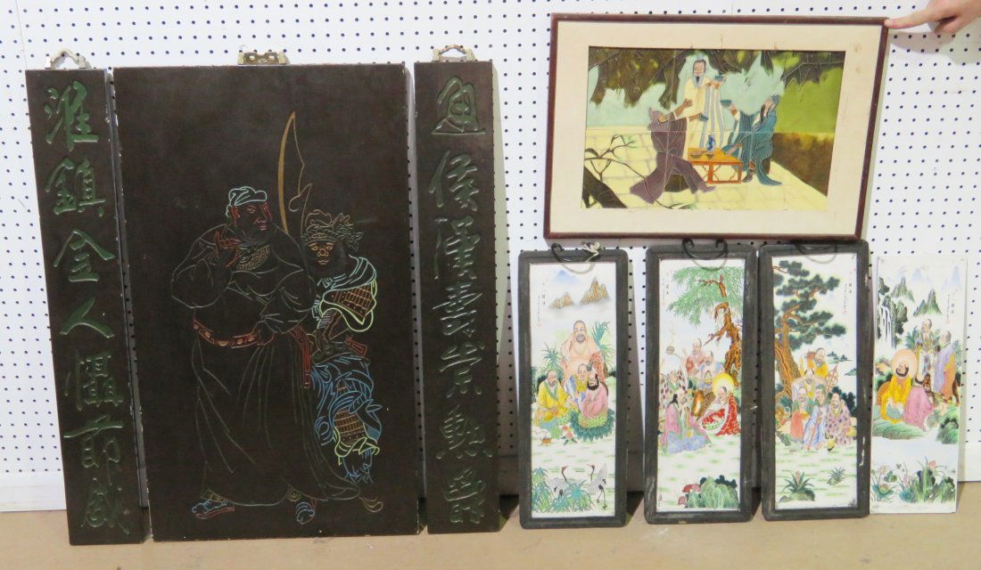 LOT OF ASIAN WALL PANELS (1 of 4)