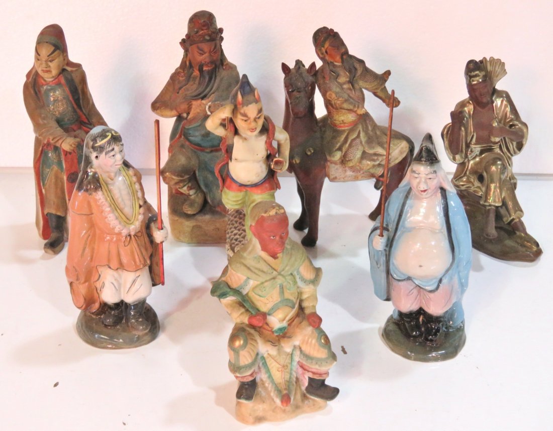 8 ASIAN CERAMIC FIGURES (1 of 5)