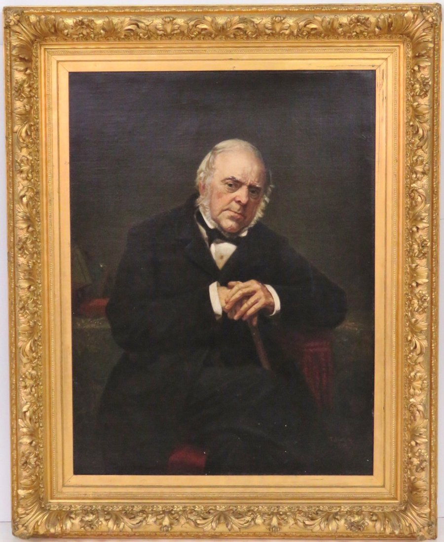 THOMAS HICKS PORTRAIT PAINTING OF A GENTLEMAN (1 of 9)