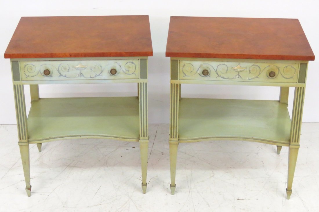 Pair SCHMIEG & KOTZIAN PAINT DECORATED STANDS (1 of 6)