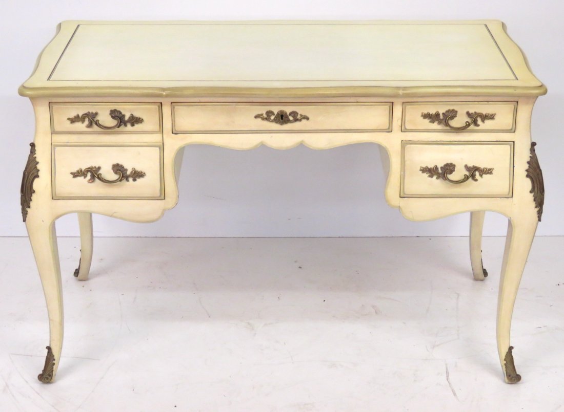 KARGES FRENCH STYLE CREAM PAINTED DESK (1 of 6)