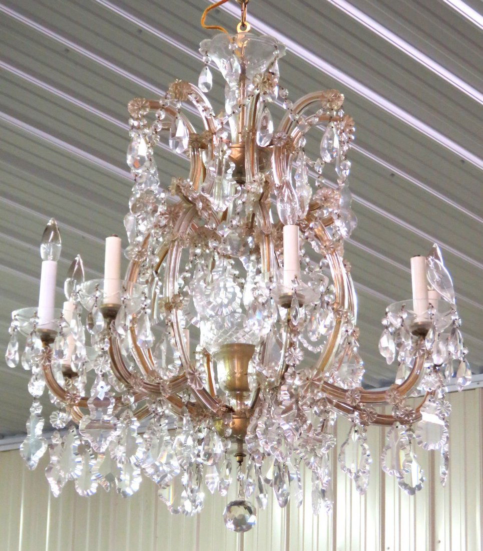 ANTIQUE 29" MARIA THERESA CRYSTAL CHANDELIER (1 of 6)