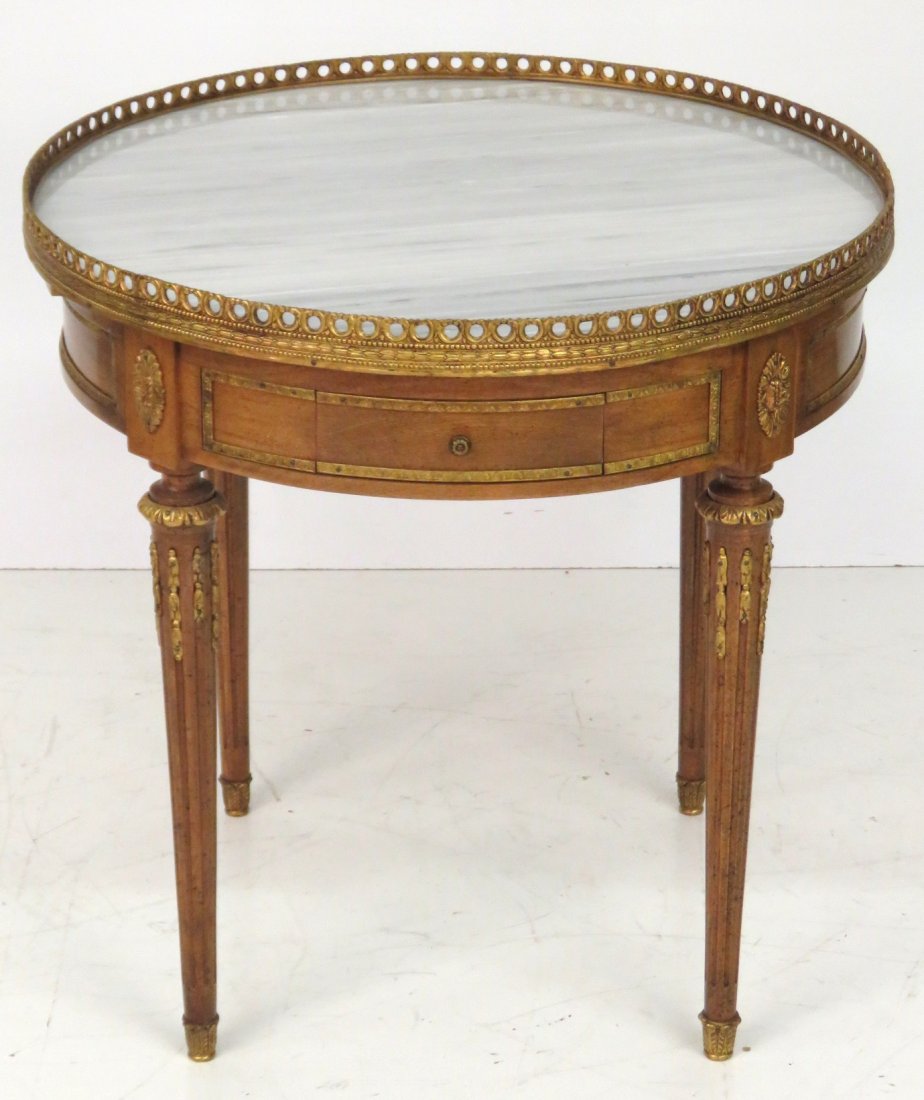 LOUIS XVI STYLE BRONZE MOUNTED BOUILLOTTE TABLE (1 of 6)