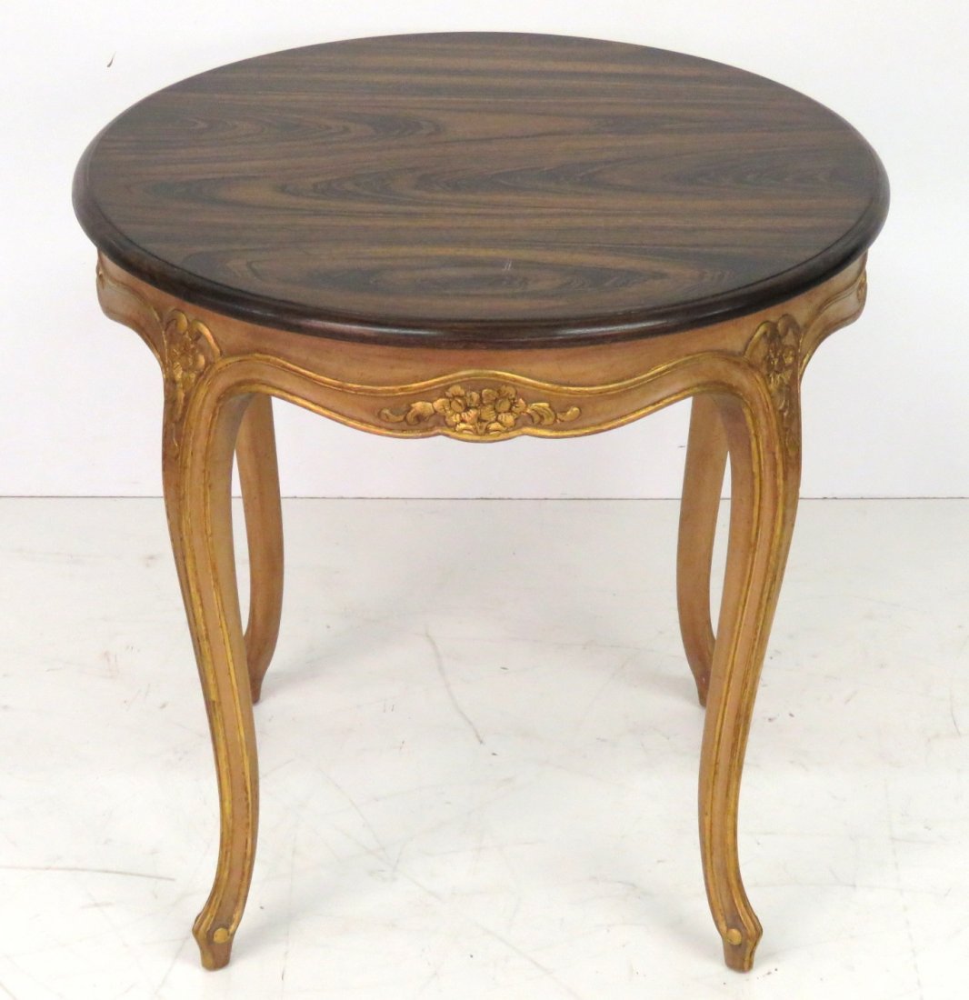 LOUIS XV STYLE ROSEWOOD & GILT CARVED TABLE (1 of 3)