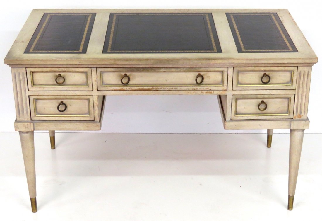 DIRECTOIRE STYLE CREAM PAINTED BUREAUPLAT DESK (1 of 5)