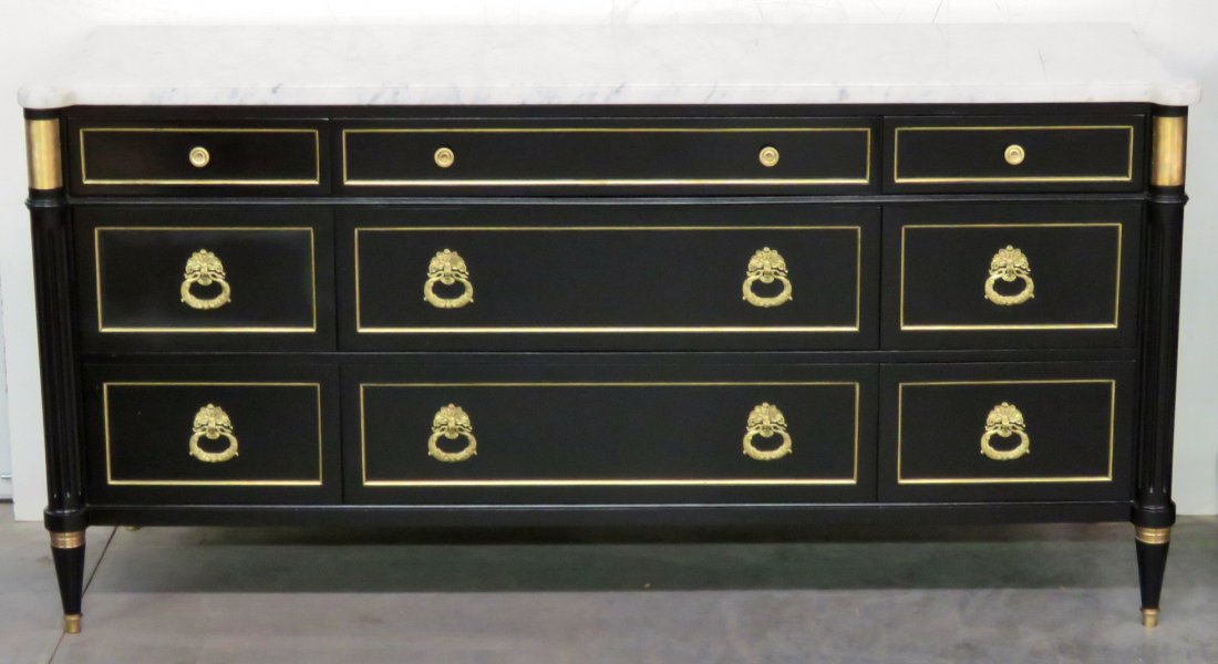 DIRECTOIRE STYLE BRONZE MOUNTED EBONIZED DRESSER (1 of 4)