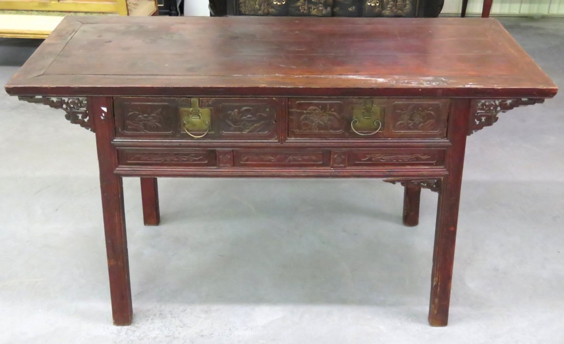 ANTIQUE CHINESE CARVED ALTER TABLE (1 of 9)