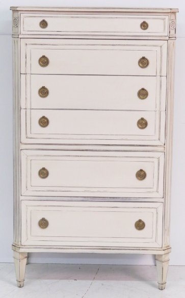 SWEDISH GUSTAVIAN STYLE PAINTED CHEST of DRAWERS (1 of 4)
