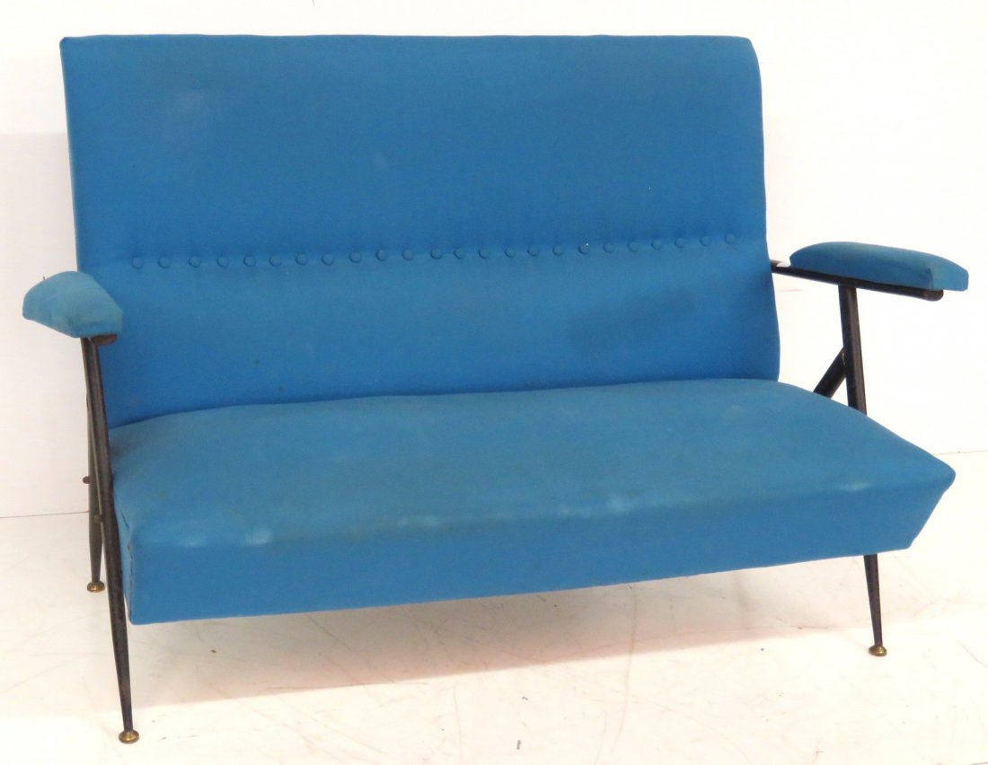 ITALIAN MODERN IRON LEG SOFA (1 of 5)