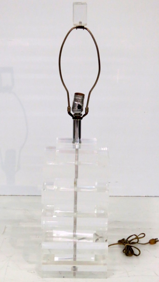 STACKED LUCITE TABLE LAMP (1 of 2)