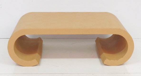 SPRINGER STYLE BURLAP WRAPPED COFFEE TABLE (1 of 5)