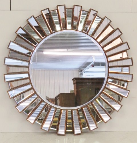 CONTEMPORARY ART DECO ROUND MIRROR (1 of 3)
