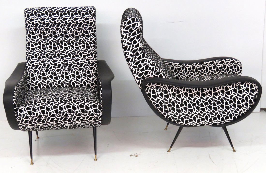 Pair ITALIAN MODERN STYLE LOUNGE CHAIRS (1 of 3)