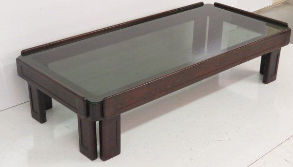 ITALIAN MODERN GLASSTOP COFFEE TABLE (1 of 4)