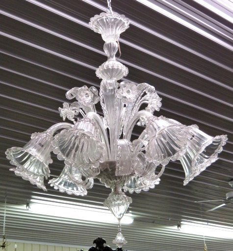 LARGE 40" MURANO VENETIAN GLASS CHANDELIER (1 of 6)