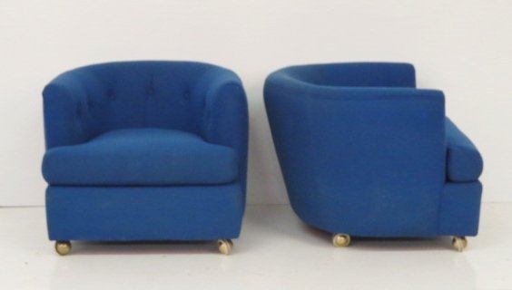Pair MILO BAUGHMAN STYLE CLUB CHAIRS (1 of 5)