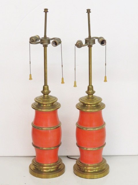 Pair BRASS STIFFEL TABLE LAMPS (1 of 5)