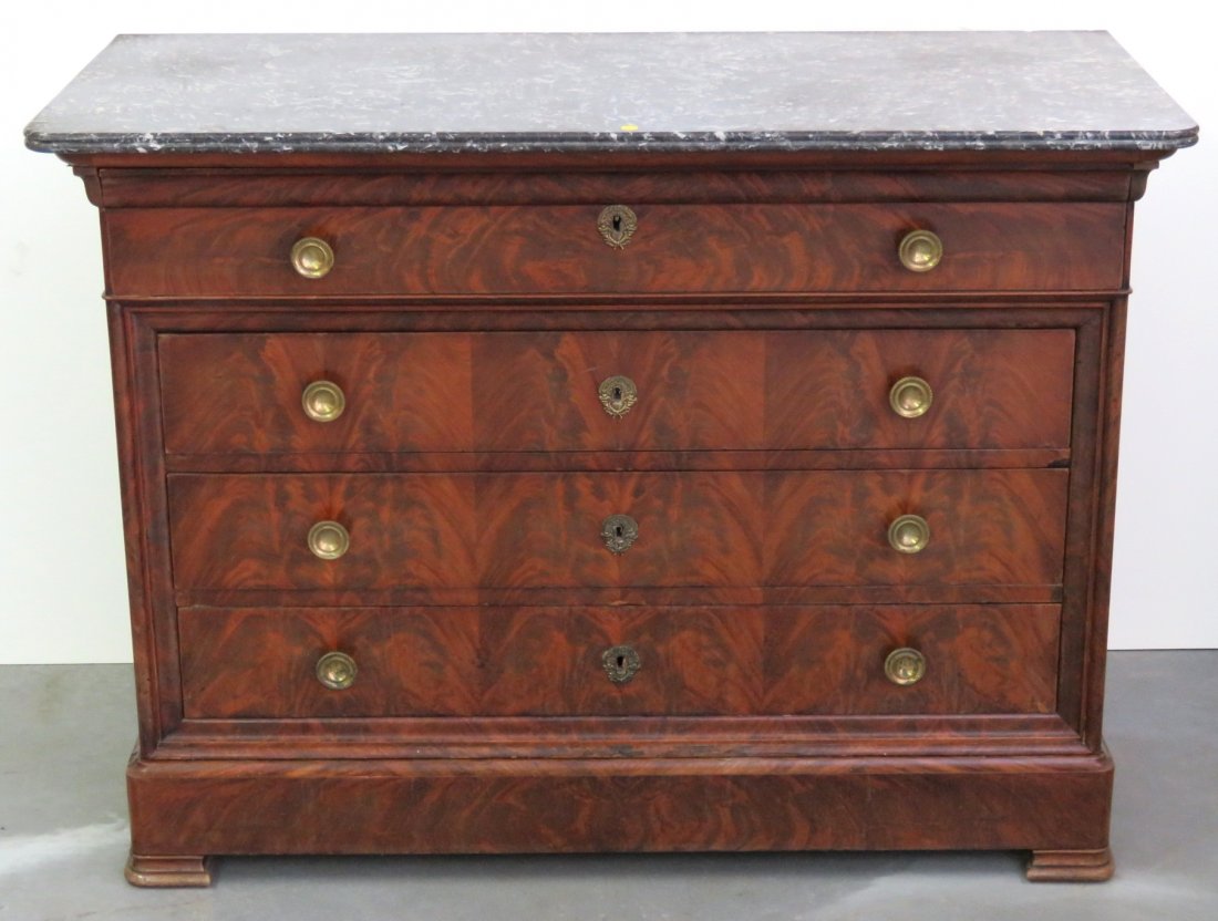 ANTIQUE FRENCH EMPIRE STYLE MARBLETOP COMMODE (1 of 3)