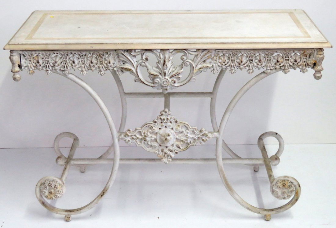 ANTIQUE CAST IRON PASTRY TABLE (1 of 6)