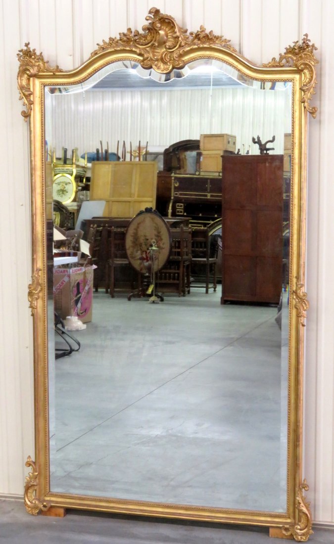 ANTIQUE FRENCH GILT FRAME 81'' X 48'' MIRROR (1 of 6)