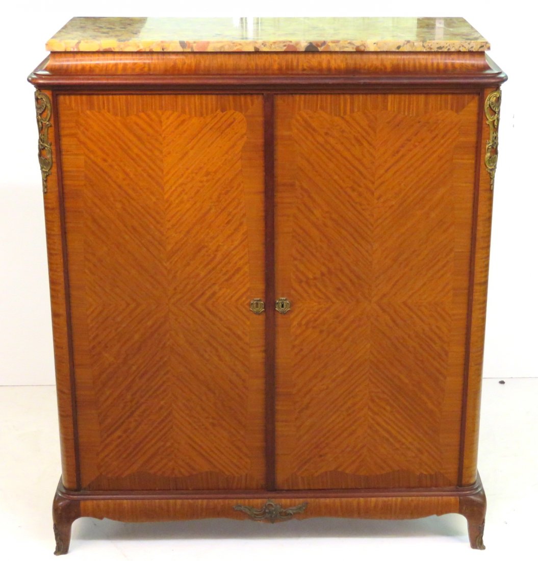 ANTIQUE FRENCH MARBLETOP PARLOR CABINET (1 of 4)