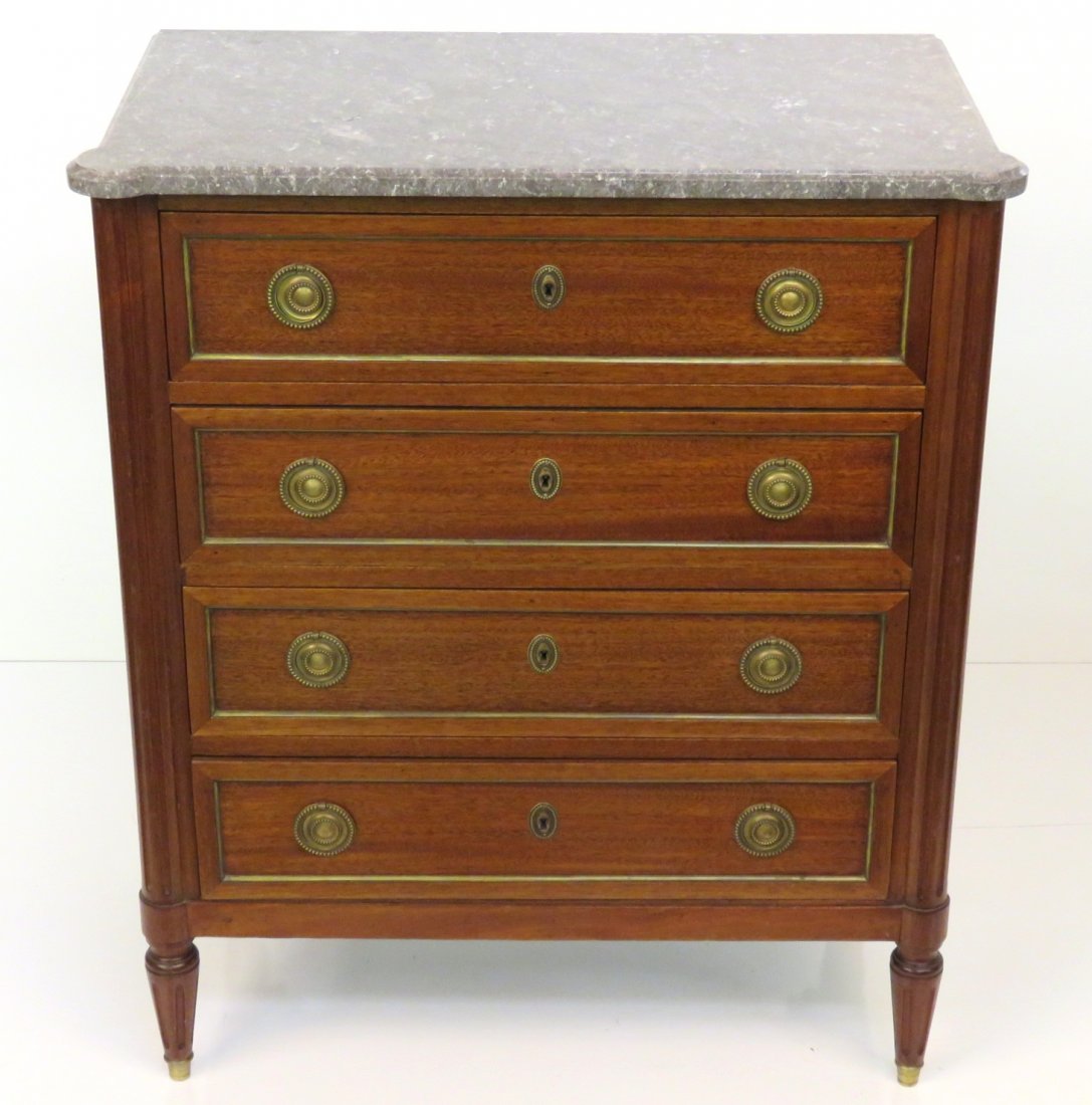 ANTIQUE LOUIS XVI STYLE MARBLETOP COMMODE (1 of 4)