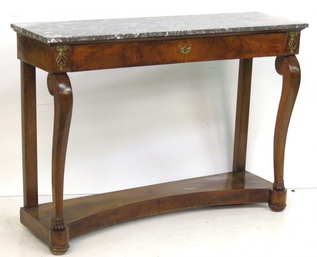 ANTIQUE NEOCLASSICAL STYLE MARBLETOP CONSOLE (1 of 4)